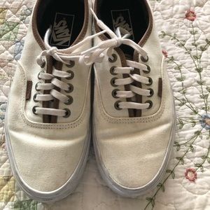 Cream Vans size 8